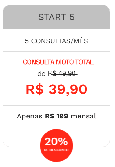 Imagem do plano ''Start 5" com informações sobre o plano